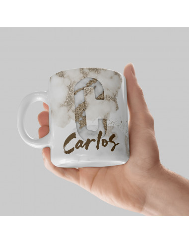 Iniciales Blanco Dorado