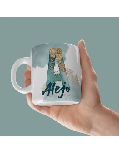 Iniciales Blanco Verde