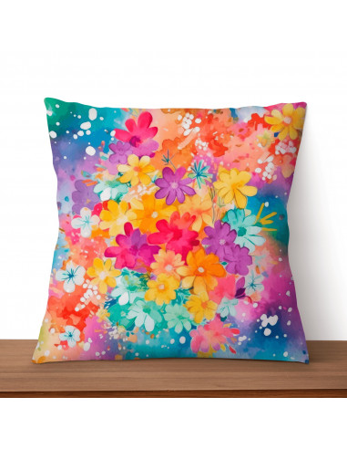Almohadones Floreado Colorido