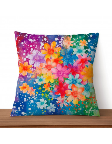 Almohadones Floreado Colorido