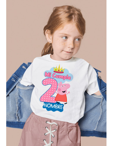 Remeras Peppa Cumpleaños