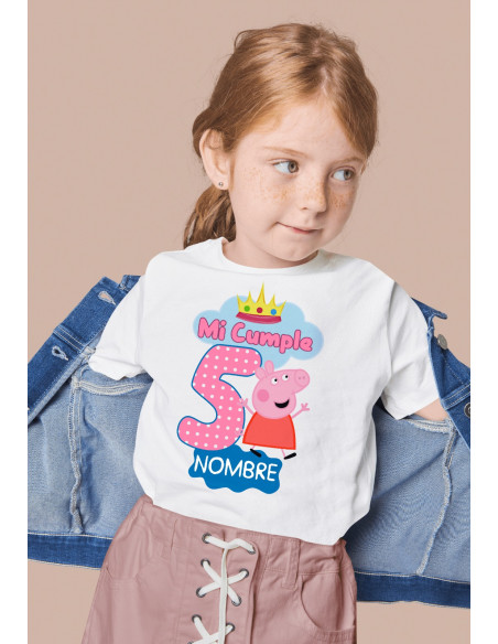 Remeras Peppa Cumpleaños