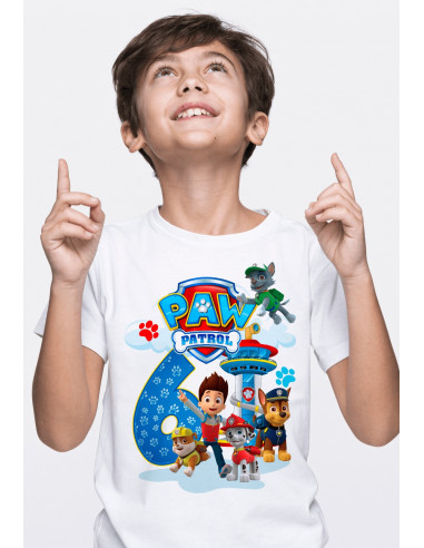Remeras Paw Patrol Cumpleaños