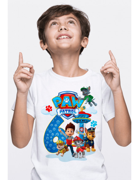 Remeras Paw Patrol Cumpleaños