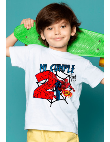 Remeras Hombre Araña Cumpleaños