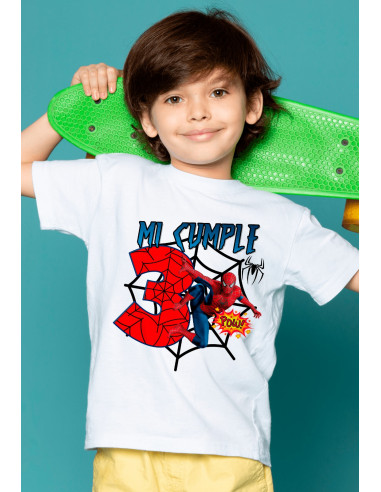 Remeras Hombre Araña Cumpleaños