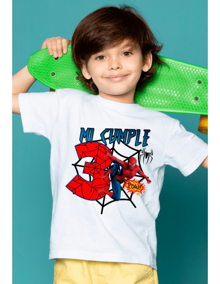 Remeras Hombre Araña Cumpleaños