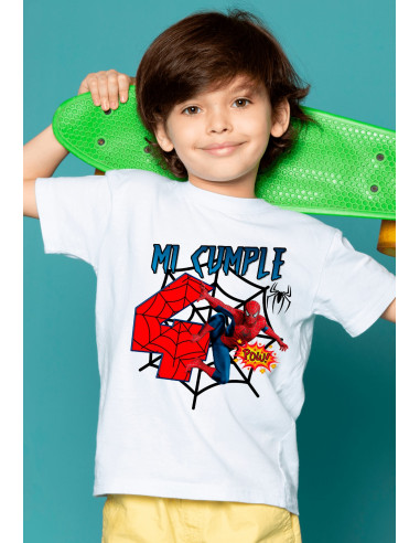 Remeras Hombre Araña Cumpleaños