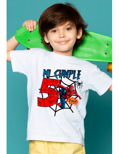 Remeras Hombre Araña Cumpleaños