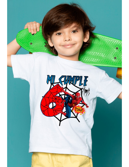 Remeras Hombre Araña Cumpleaños