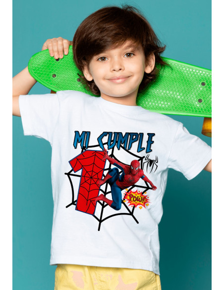 Remeras Hombre Araña Cumpleaños