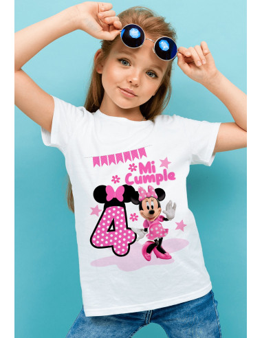 Remeras Minnie Cumpleaños