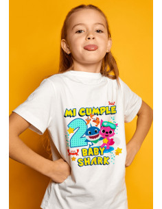Remeras Baby Shark Cumpleaños 2