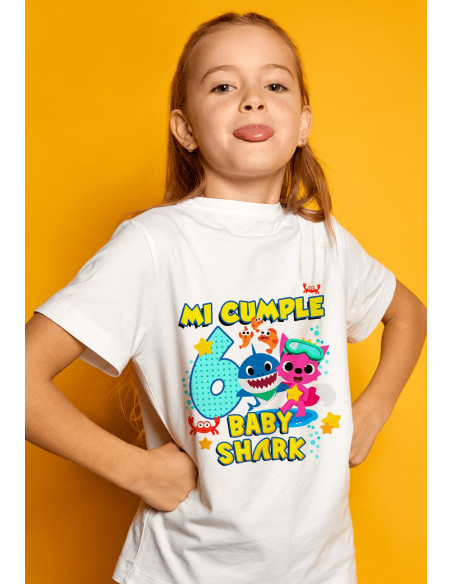 Remeras Baby Shark Cumpleaños