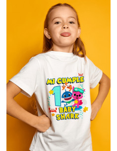 Remeras Baby Shark Cumpleaños