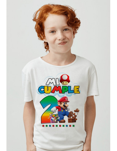 Remeras Mario Cumpleaños