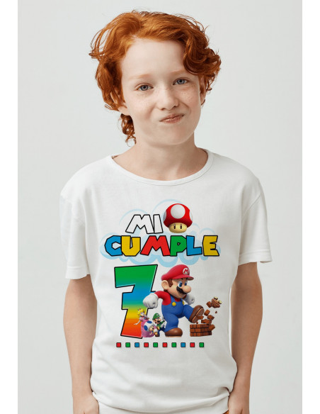 Remeras Mario Cumpleaños