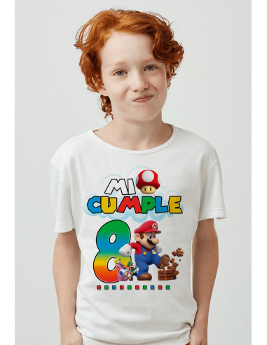 Remeras Mario Cumpleaños