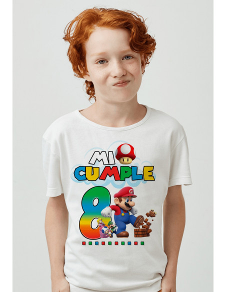 Remeras Mario Cumpleaños