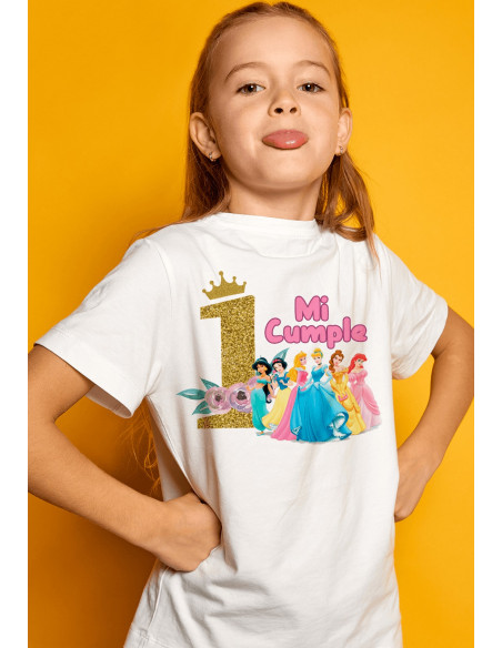 Remeras Princesas Cumpleaños
