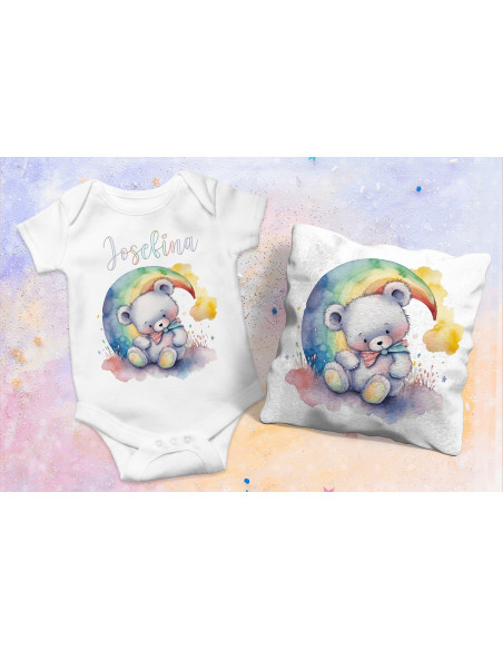 Body Almohadón Ositos Coloridos + Clipart