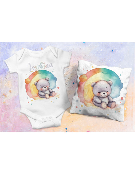 Body Almohadón Ositos Coloridos + Clipart