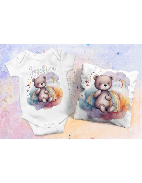 Body Almohadón Ositos Coloridos + Clipart