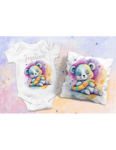 Body Almohadón Ositos Coloridos + Clipart