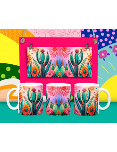 Tazas Cactus coloridas 2