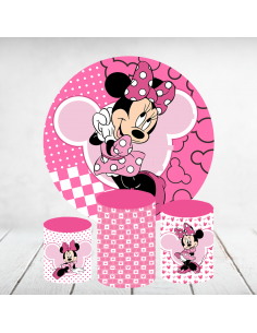 Decoración mesa Minnie Rosa