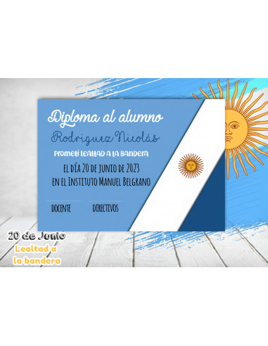 copy of DIPLOMA LEALTAD A LA BANDERA