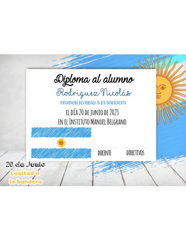 copy of DIPLOMA LEALTAD A LA BANDERA