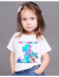 Remeras Dino Nena Cumpleaños