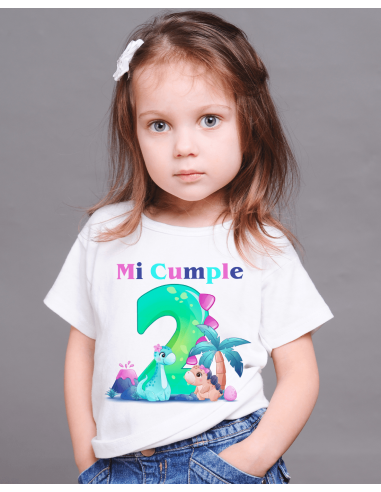 Remeras Dino Nena Cumpleaños
