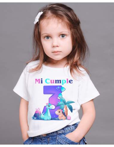 Remeras Dino Nena Cumpleaños