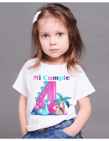 Remeras Dino Nena Cumpleaños