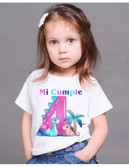Remeras Dino Nena Cumpleaños