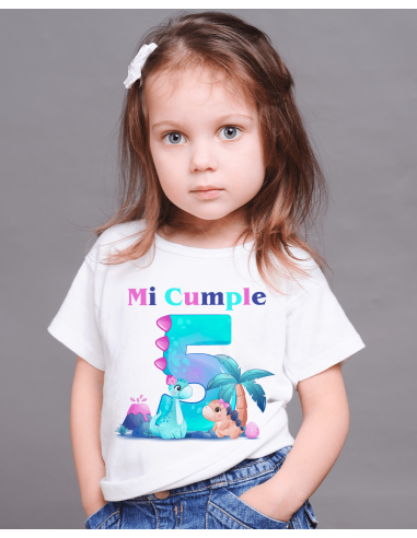 Remeras Dino Nena Cumpleaños