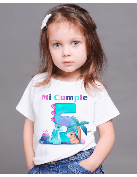 Remeras Dino Nena Cumpleaños