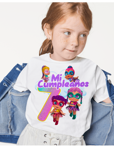 Remeras Super Cute Cumpleaños