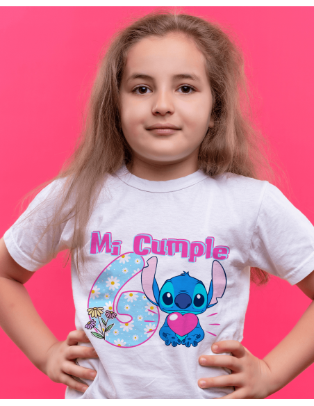 Remeras Stitch Cumpleaños