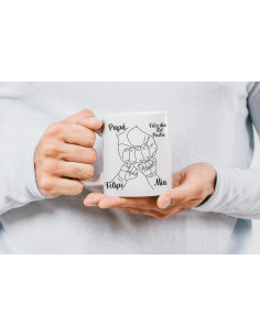 Tazas día del padre manos