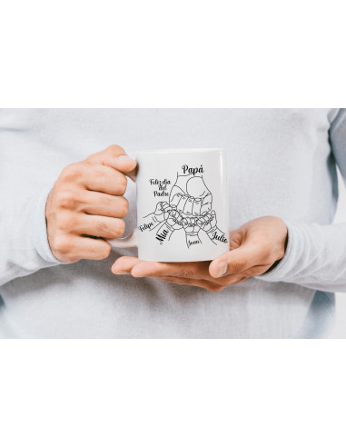 Tazas día del padre manos