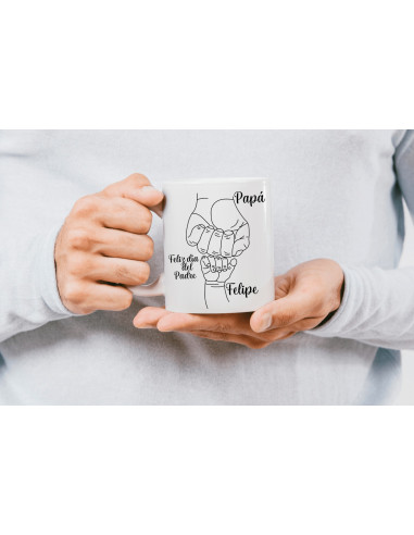 Tazas día del padre manos