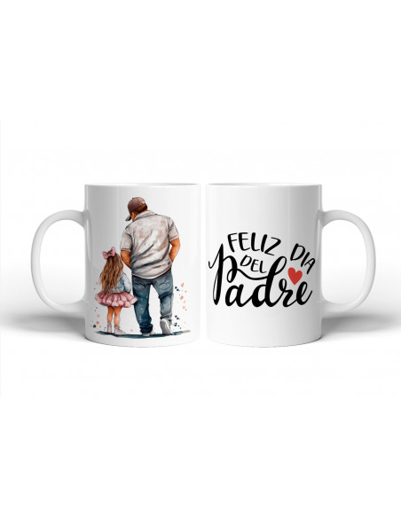 Tazas día del padre dibujos padre hijo