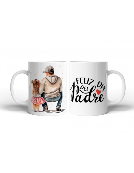 Tazas día del padre dibujos padre hijo