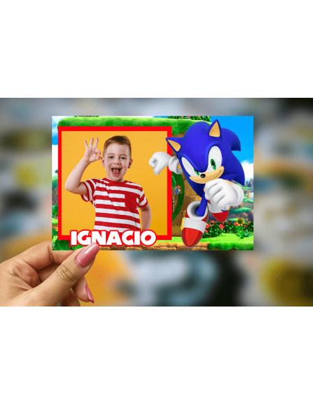 Plantillas para fotos recuerdo - Sonic