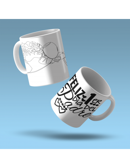Taza Remera día del padre primerizo