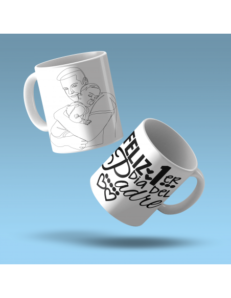 Taza Remera día del padre primerizo