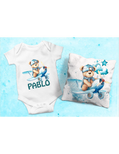 Body Almohadón osito celeste